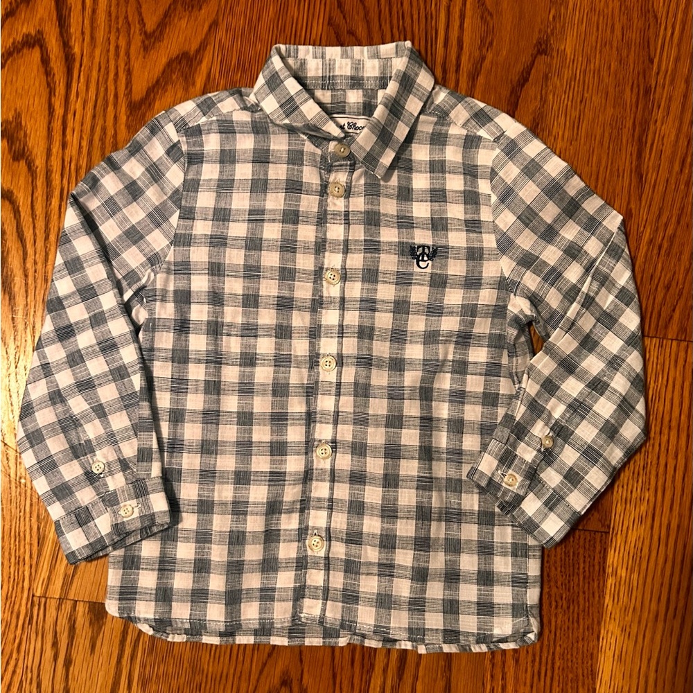 Tartine et Chocolat French Gingham Button-Down | Size 4A‎ Quiet Luxury Kids - Picture 3 of 9